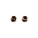 9ct Fairtrade Rose Gold Ear Studs with Black Rose Cut Diamonds