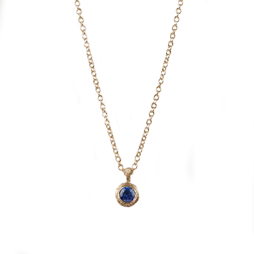 Diana Porter Gold Sapphire Pendant