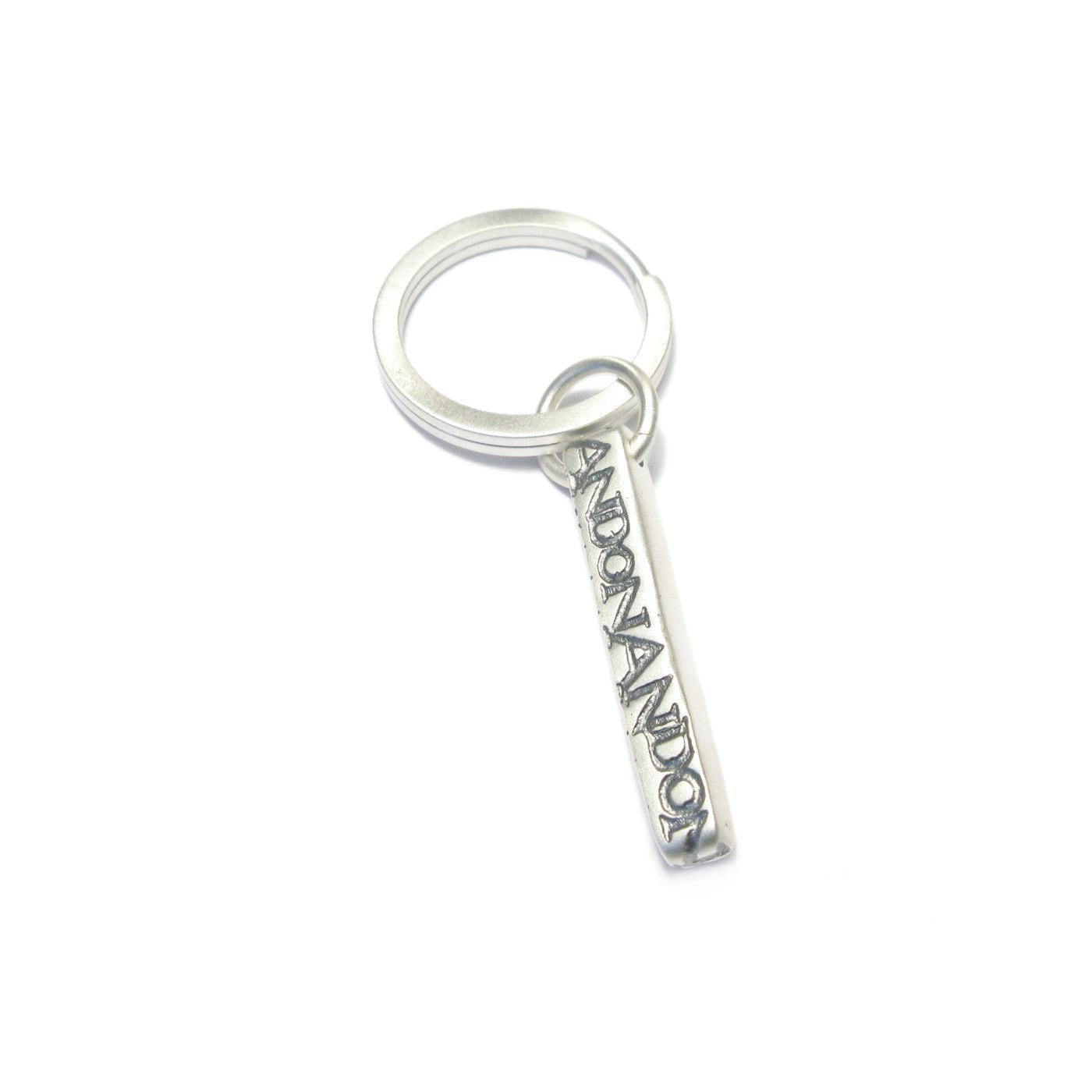 Silver 'ON AND ON' Keyring