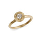 Modern yellow Gold Ring Claw Set With Brilliant Cut Diamond