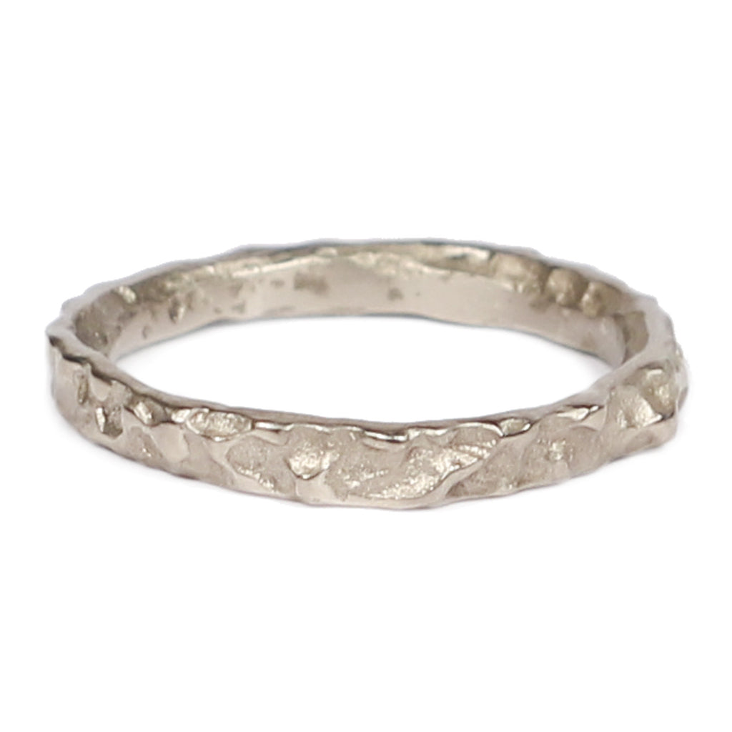 Slim 18ct Fairtrade Rose Gold 'Molten' Ring