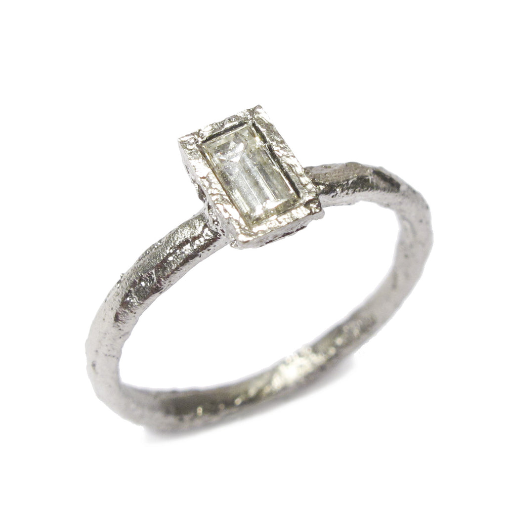 Baguette Cut Diamond Engagement Ring