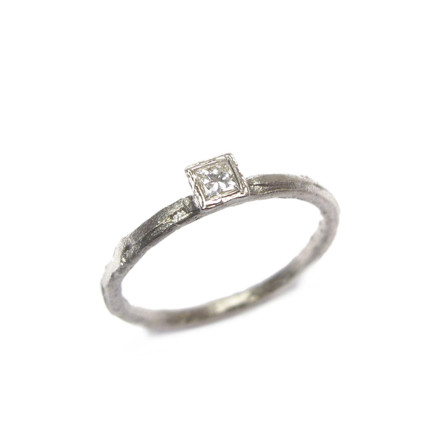 Diana Porter Jewellery modern princess cut diamond white gold engagement ring