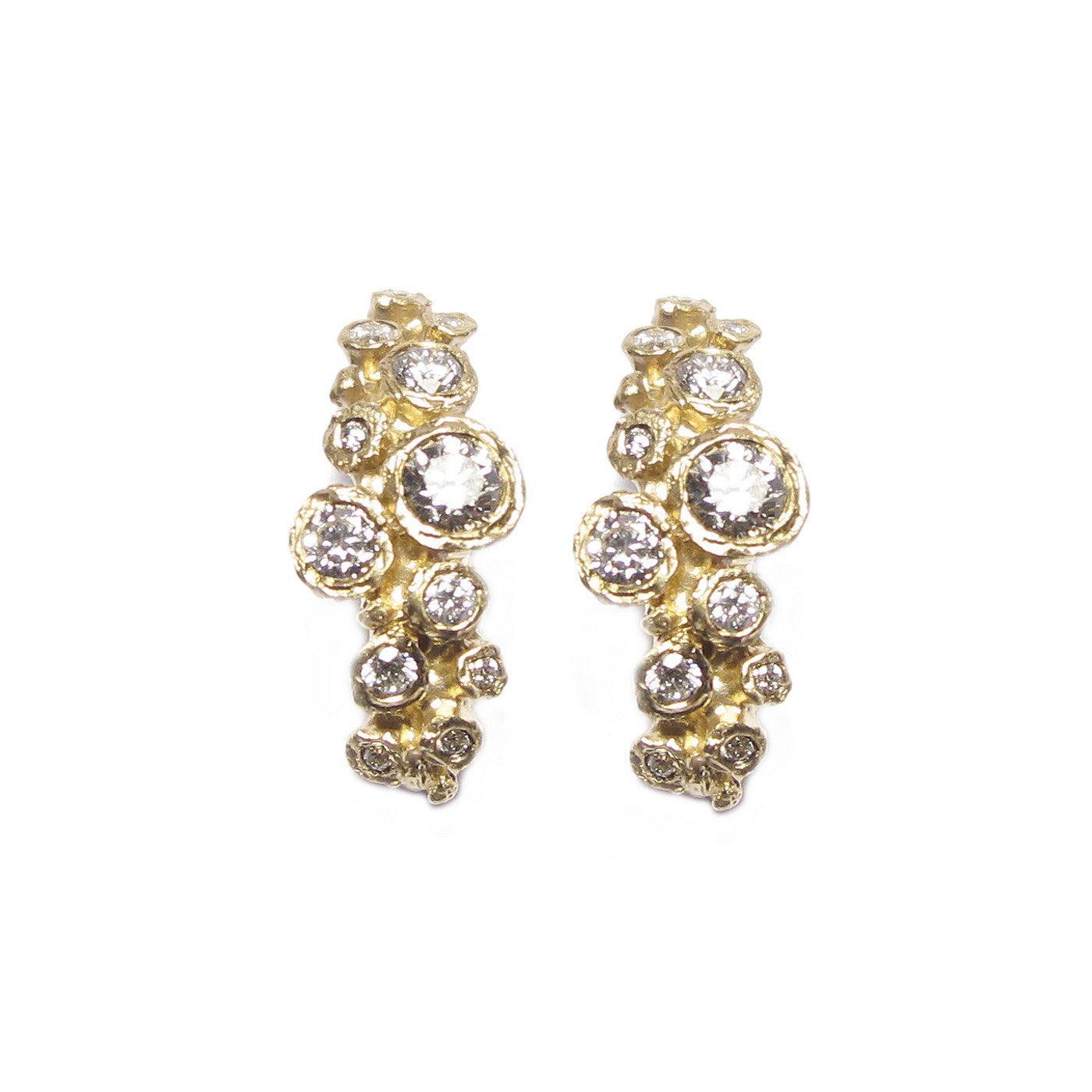 Diana Porter Jewellery statement yellow gold diamond earrings