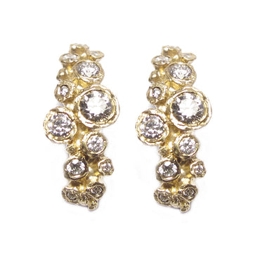 Diana Porter Jewellery statement yellow gold diamond earrings
