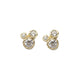 18ct Fairtrade Yellow Gold and Six Diamond Ear Studs