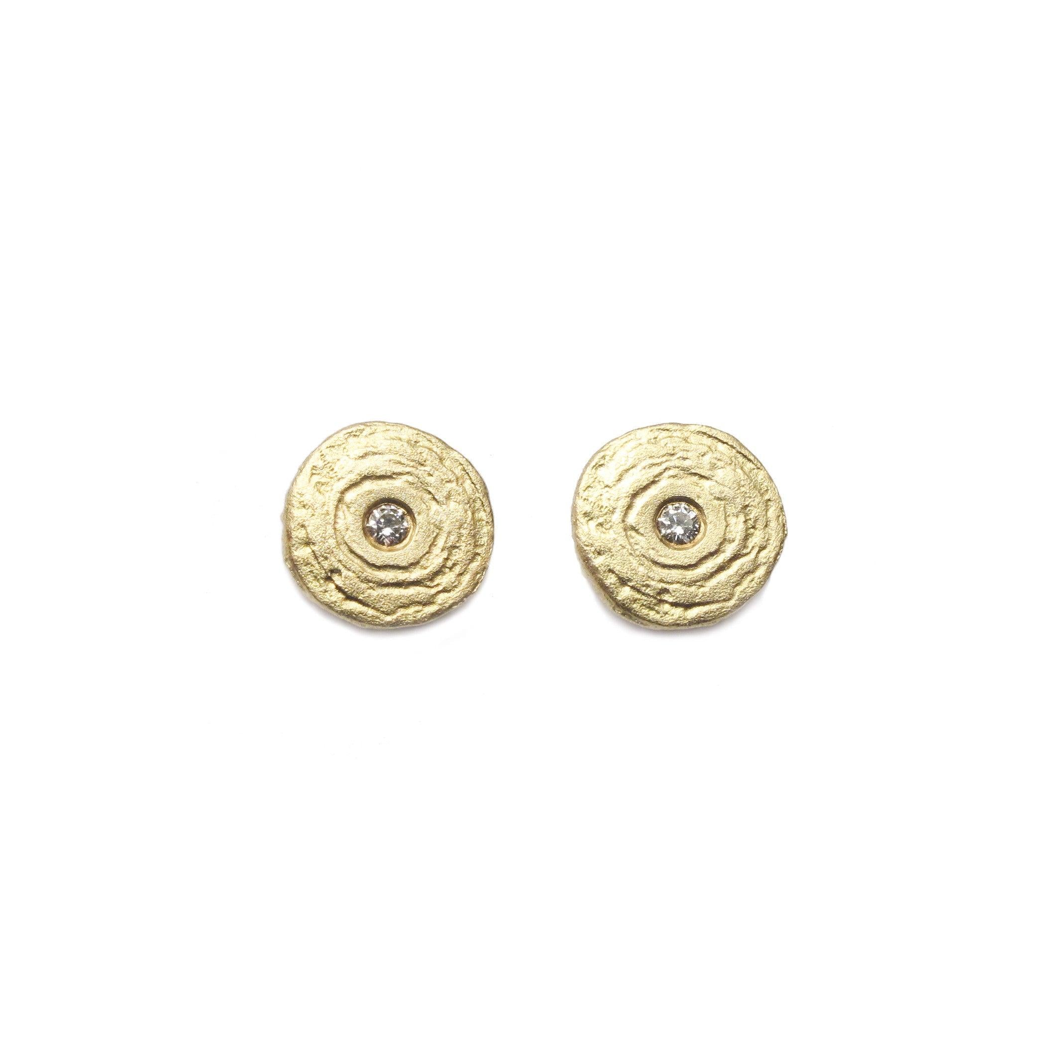 Diana Porter Jewellery unique gold diamond studs
