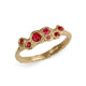 Etched Seven Ruby 18ct Fairtrade Yellow Gold Ring