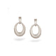 Silver Textured Double Drop Earring