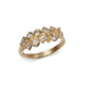 Yellow Gold Organic Cluster Ring set with Diamonds