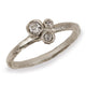 White Gold Organic Ring with Cluster of Rose Cut Diamonds