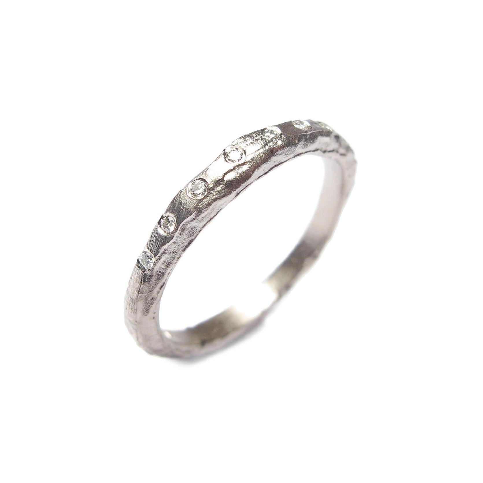 Slim Textured Eternity Ring