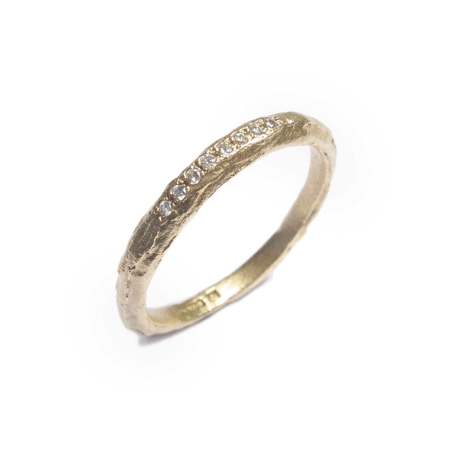 Diana Porter Jewellery contemporary yellow gold eternity wedding ring