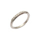 Slim, Textured 9ct Fairtrade White Gold Ring with 8 Grain Set Diamonds