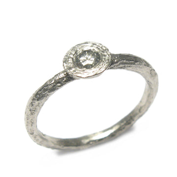 Diana Porter Jewellery contemporary diamond platinum engagement ring