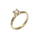 18ct Fairtrade Yellow Gold Claw Set Ring with 0.30ct Brown Diamond