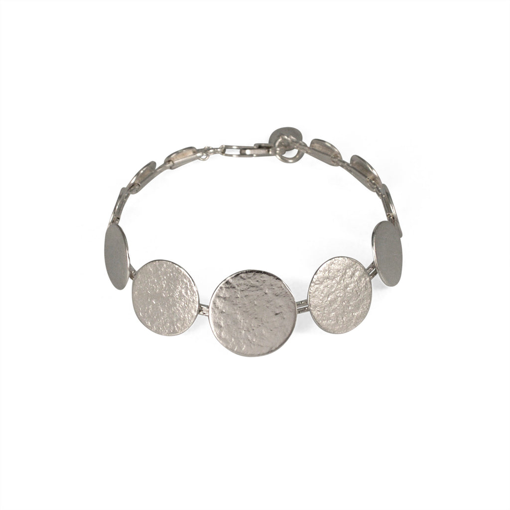 Cara Tonkin Paillette Silver Graduated Disc Bracelet