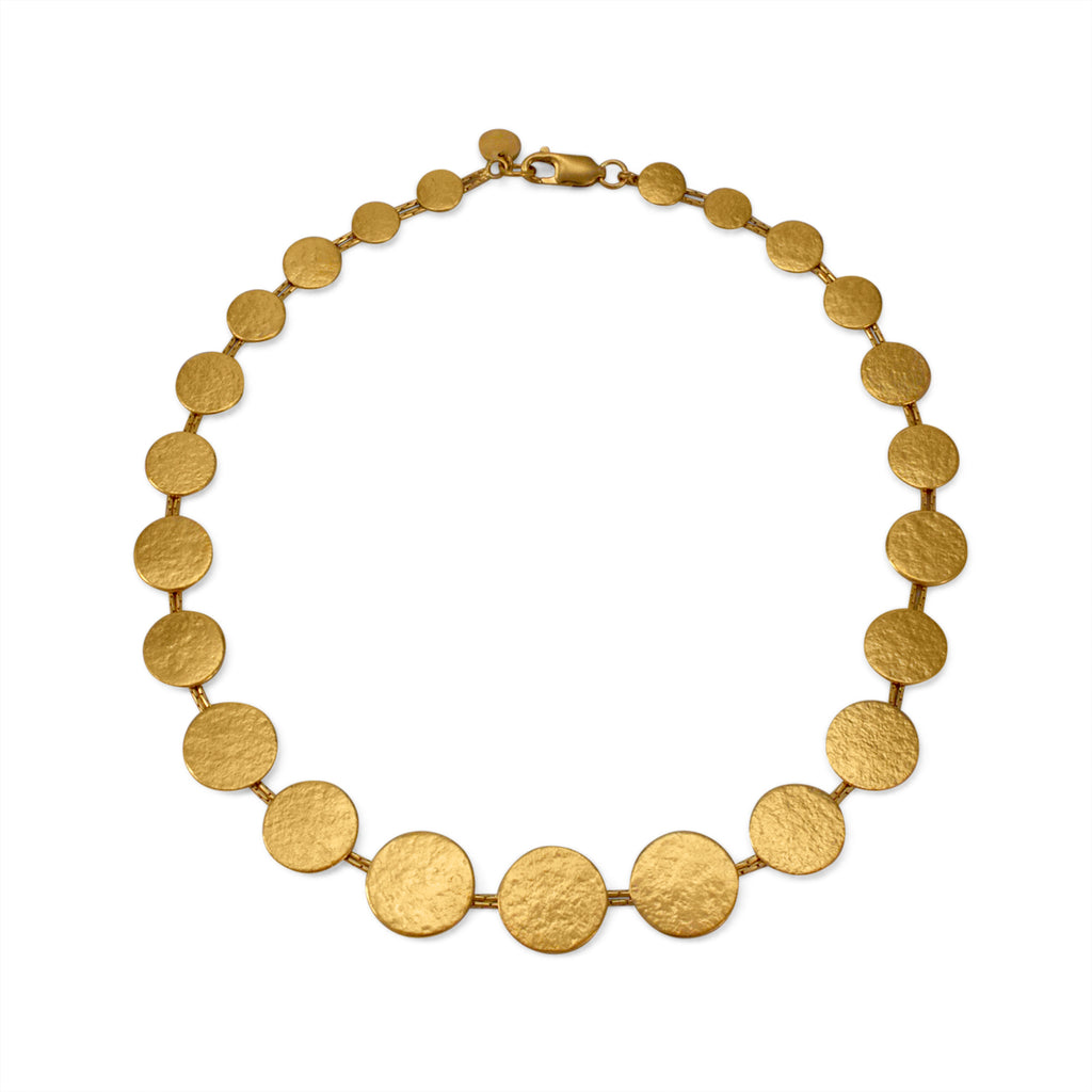 Cara Tonkin Paillette Gold Plate Graduated Disc Collar