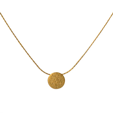 Cara Tonkin Paillette Gold Plate Tiny Disc Pendant