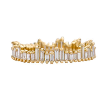 Outlet Artëmer Cityscape Eternity Ring with Needle Baguette Diamonds