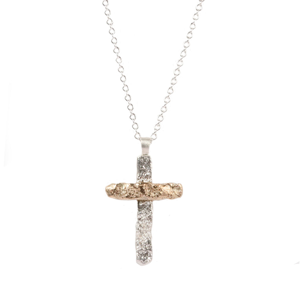 Bespoke - Gold and Silver Cross Pendant