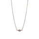 9ct Fair-mined Yellow Gold Necklace with Oval Grey Diamond Bead