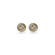 Mim Best 9ct Teeny Tiny Yellow Gold and Diamond Stamped Studs