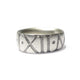 Bespoke - Silver Ring with Oxidised Etched Roman Numerals