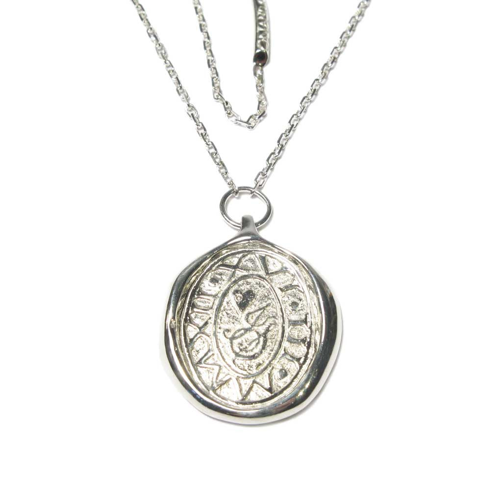 Diana Porter Jewellery Bespoke Commission etched silver pendant necklace