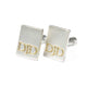 Bespoke - Silver Cufflinks etched in Gold with Personalised Initials