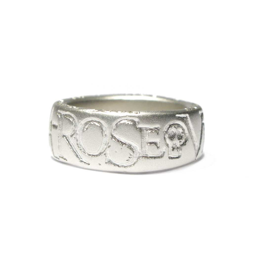Diana Porter Jewellery bespoke commission etched silver ring