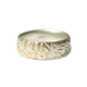 Bespoke - Etched Silver Ring with Gold Personalised Words