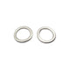 Large Silver Link Ear Studs