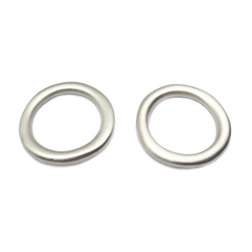 Diana Porter Jewellery contemporary large silver hoop studs