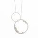 Large Silver 'Emerge' Double Hoop Necklace