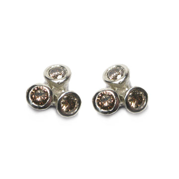 Diana Porter Jewellery contemporary brown diamond earrings