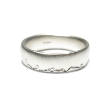 Diana Porter Jewellery contemporary etched silver ring