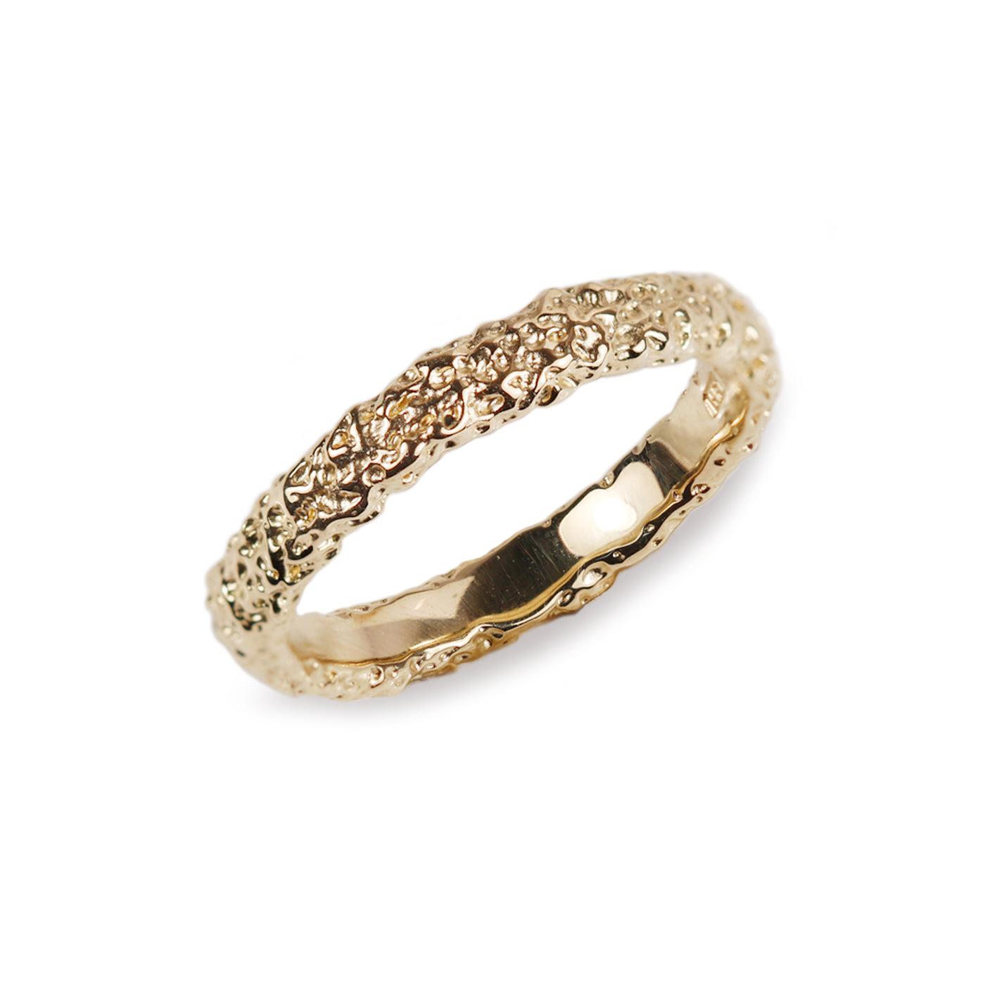 Hannah Felicity Dunne 9ct Yellow Gold Coral Texture Ring