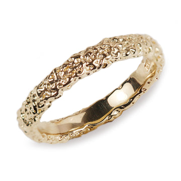 Hannah Felicity Dunne 9ct Yellow Gold Coral Texture Ring