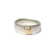 Silver Ring with 18ct Yellow Gold Heart