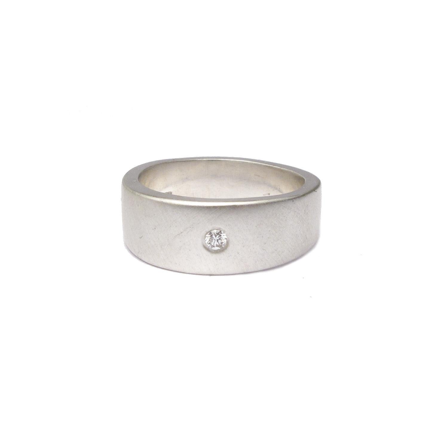 Diana Porter Jewellery contemporary silver diamond wedding ring