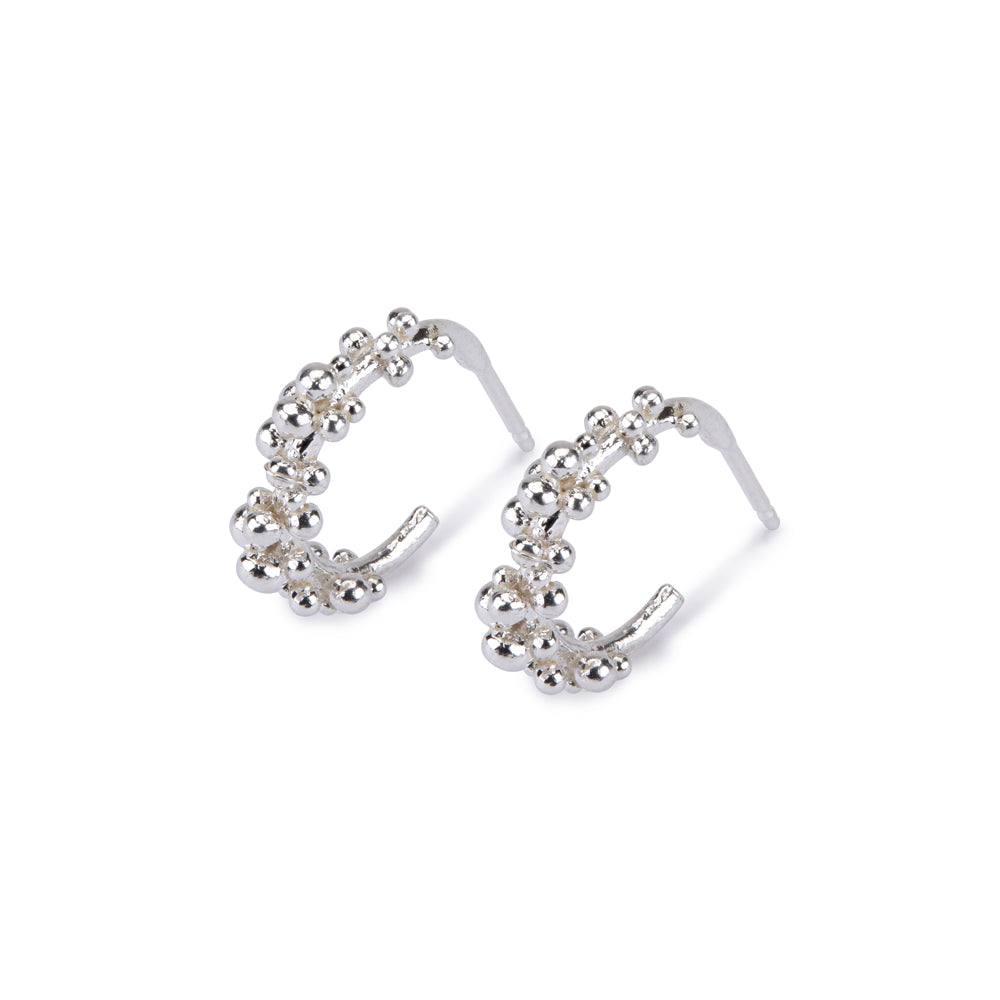 Hannah Bedford Silver Petite Granule Hoops