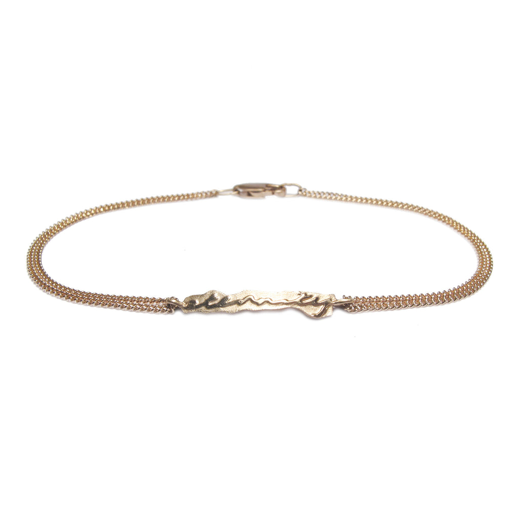 Diana Porter Jewellery contemporary rose gold etched eternity bracelet