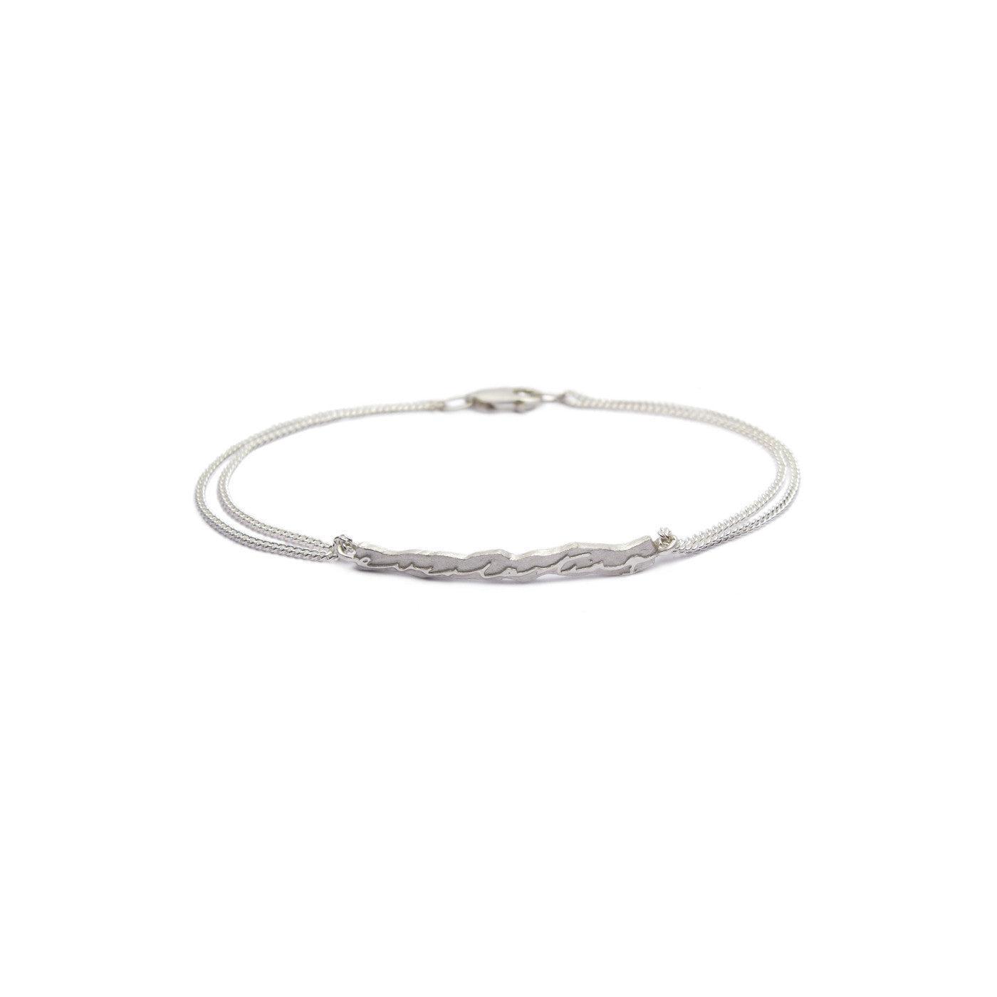 Diana Porter Jewellery contemporary silver etched bracelet