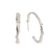 Large Silver Organic Endless Hoop Earrings