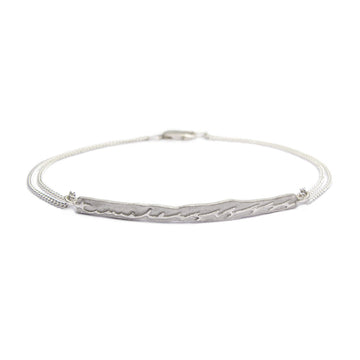 Diana Porter Jewellery contemporary etched silver bracelet