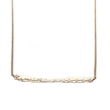 Diana Porter Jewellery contemporary etched gold necklace