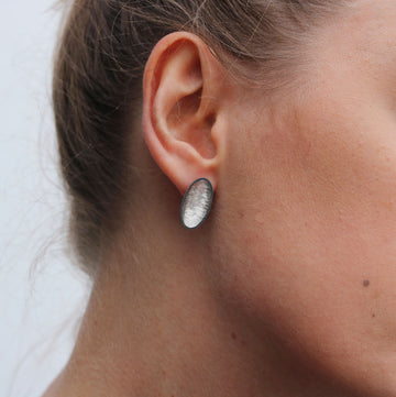 Jenifer Wall - Oxidised Silver and Palladium Earrings