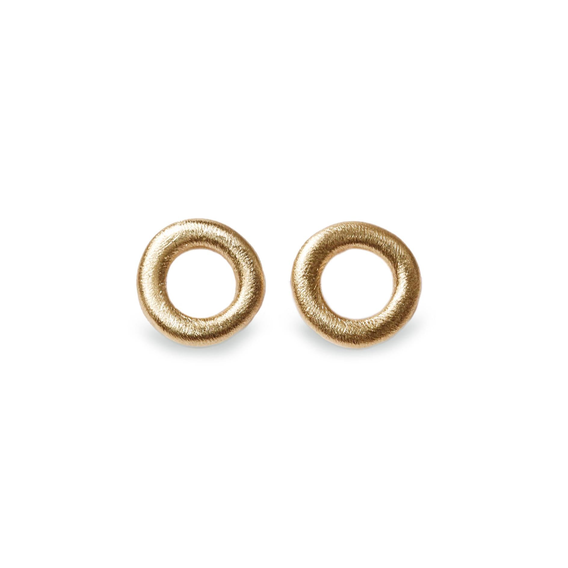 Small Fairtrade Yellow Gold Link Ear Studs