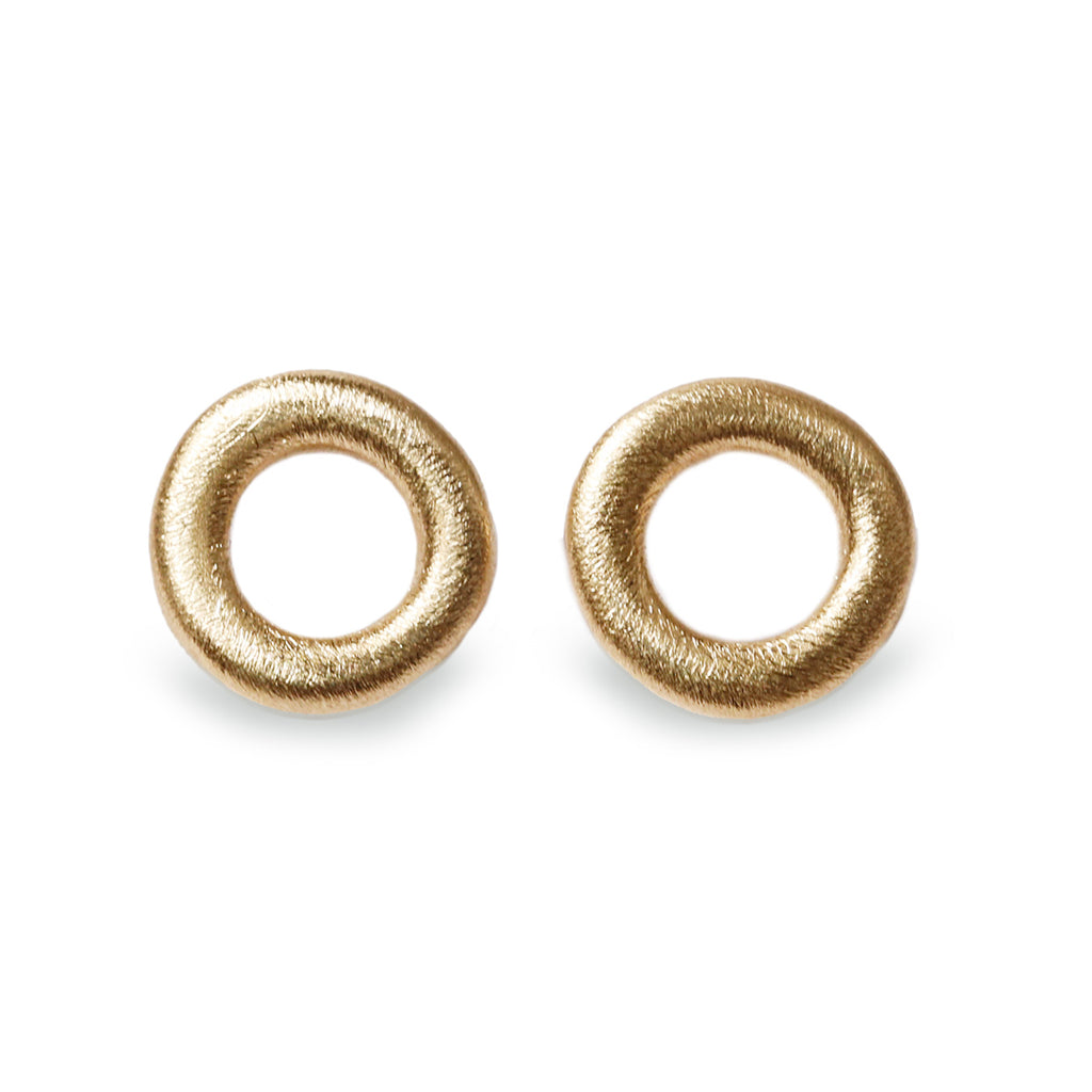 Small Fairtrade Yellow Gold Link Ear Studs